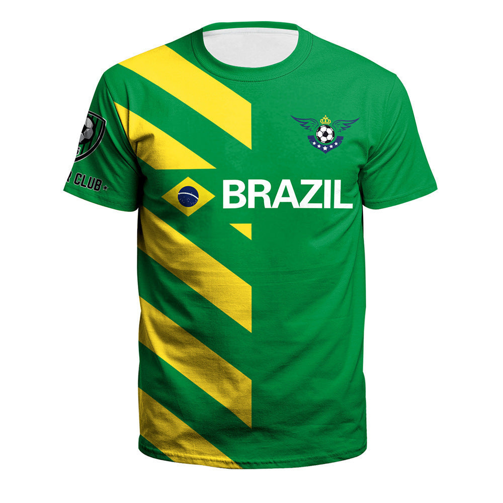 World Cup European Cup Soccer Uniform 3D Printed Short Sleeve Jersey