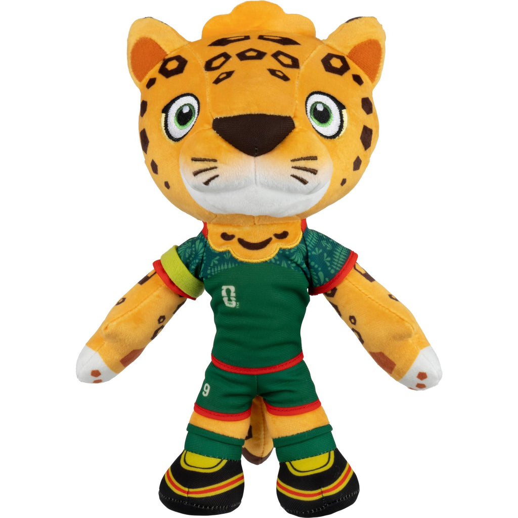 Jazwares FIFA® World Cup 2026 Mexico 8-Inch Plush - Official Zayu™ The Jaguar Mascot with Green Uniform, Soft Collectible Toy for Fans - Ages 3+