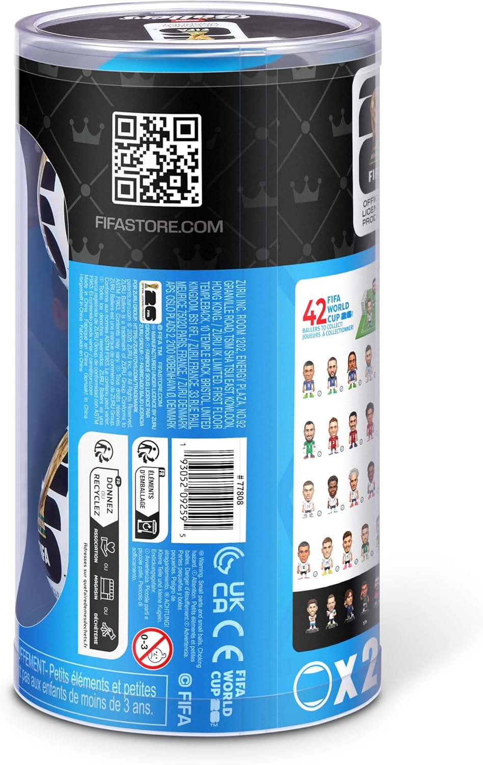FIFA World Cup 2026™ Ballers Series 1 2 Pack by ZURU – Official Licensed Product Surprise Unboxing Soccer Collectible Sports Toy for Boys, Ages 3+