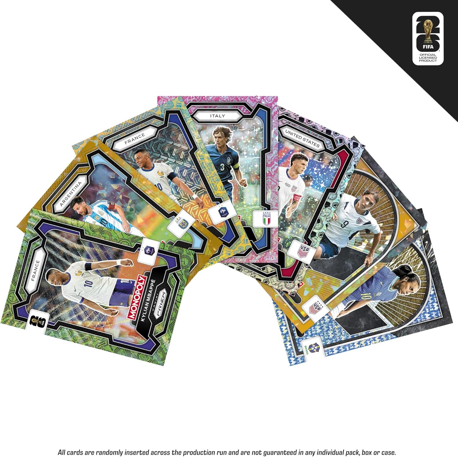 Monopoly Panini Prizm: FIFA World Cup Trading Cards Booster Box | Current Stars and FIFA World Cup Legends | Gifts for Soccer Fans