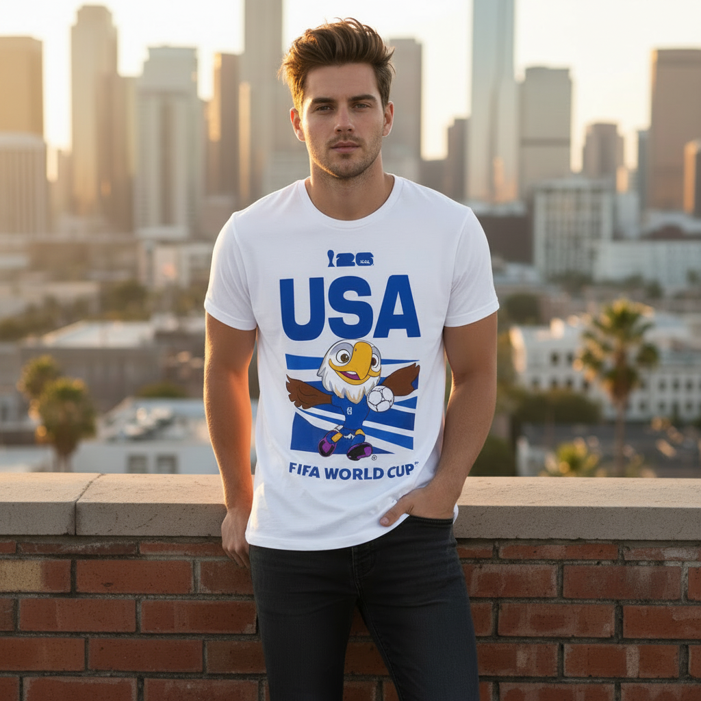 FIFA World Cup 2026™ USA Mascot White T-Shirt - Unisex